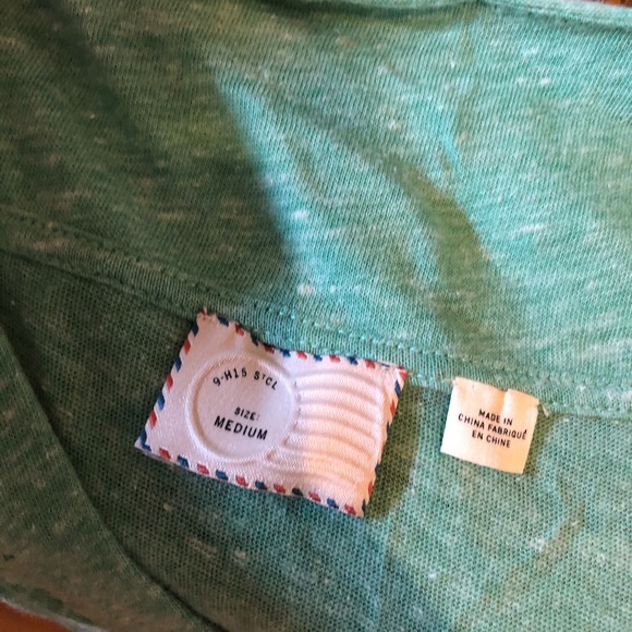 ANTHROPOLOGIE green top with pin tuck details - Picture 5 of 6